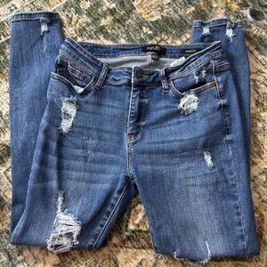Judy blue skinny fit 9/29 distressed denim jeans